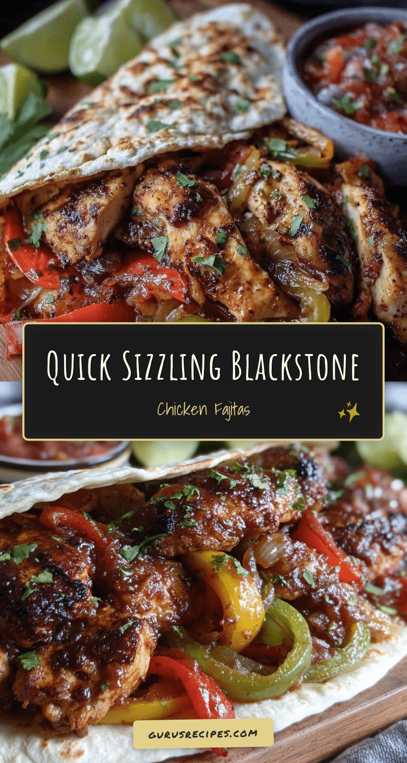 quick blackstone chicken fajitas recipe