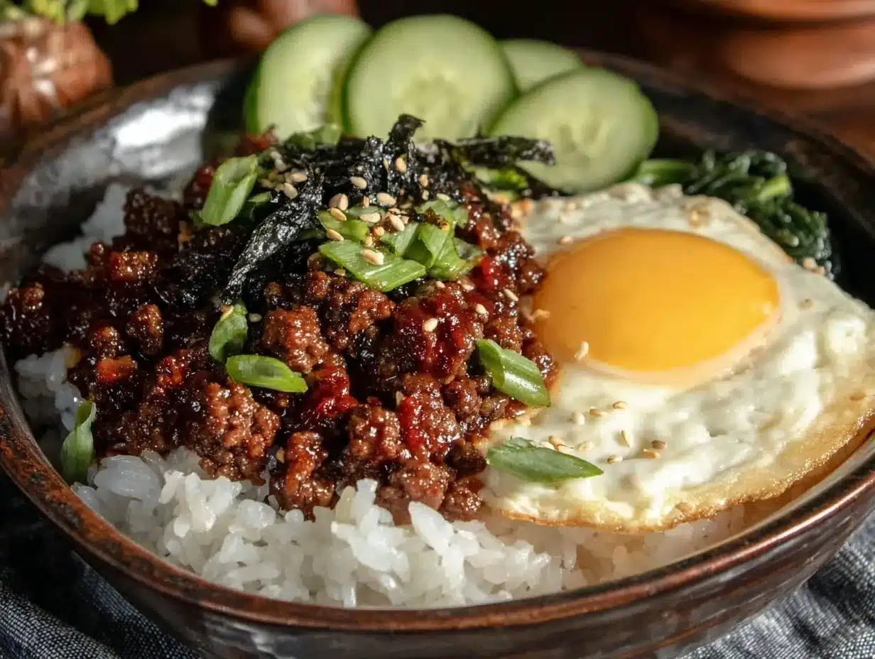 quick korean ground beef rice bowls preparation steps