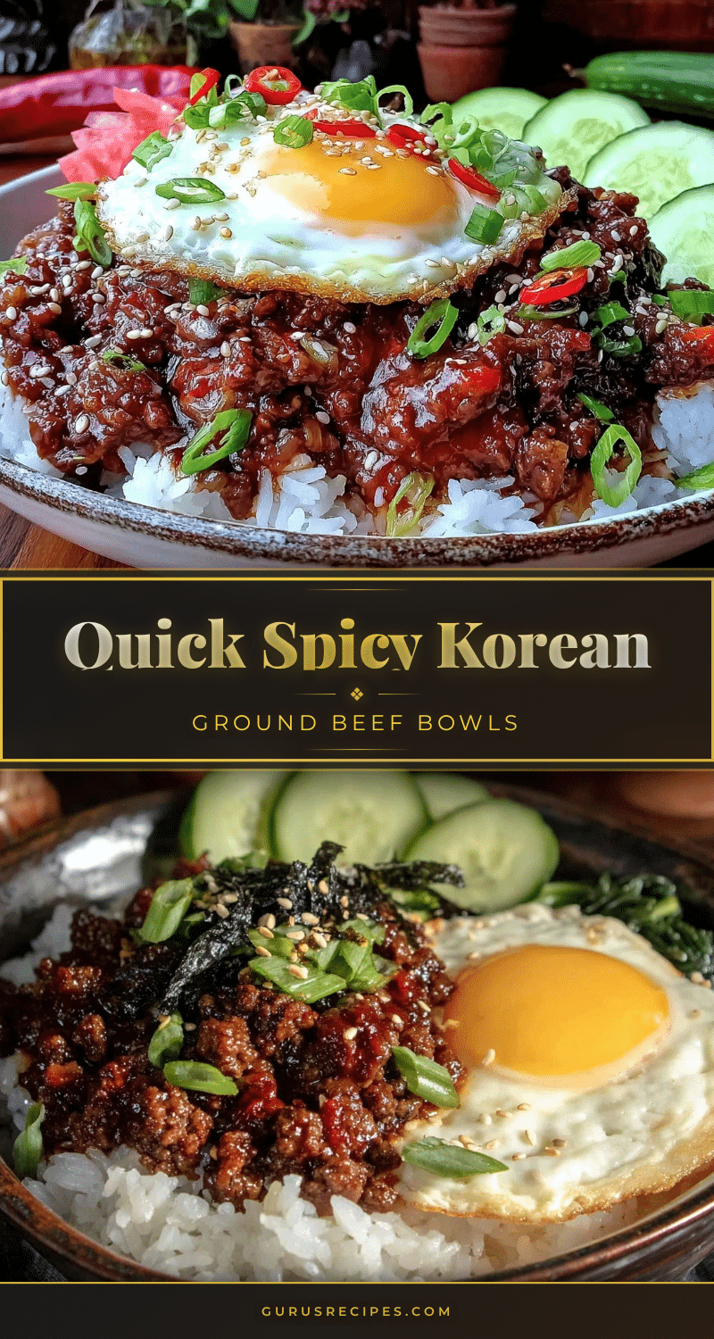 quick korean ground beef rice bowls recipe