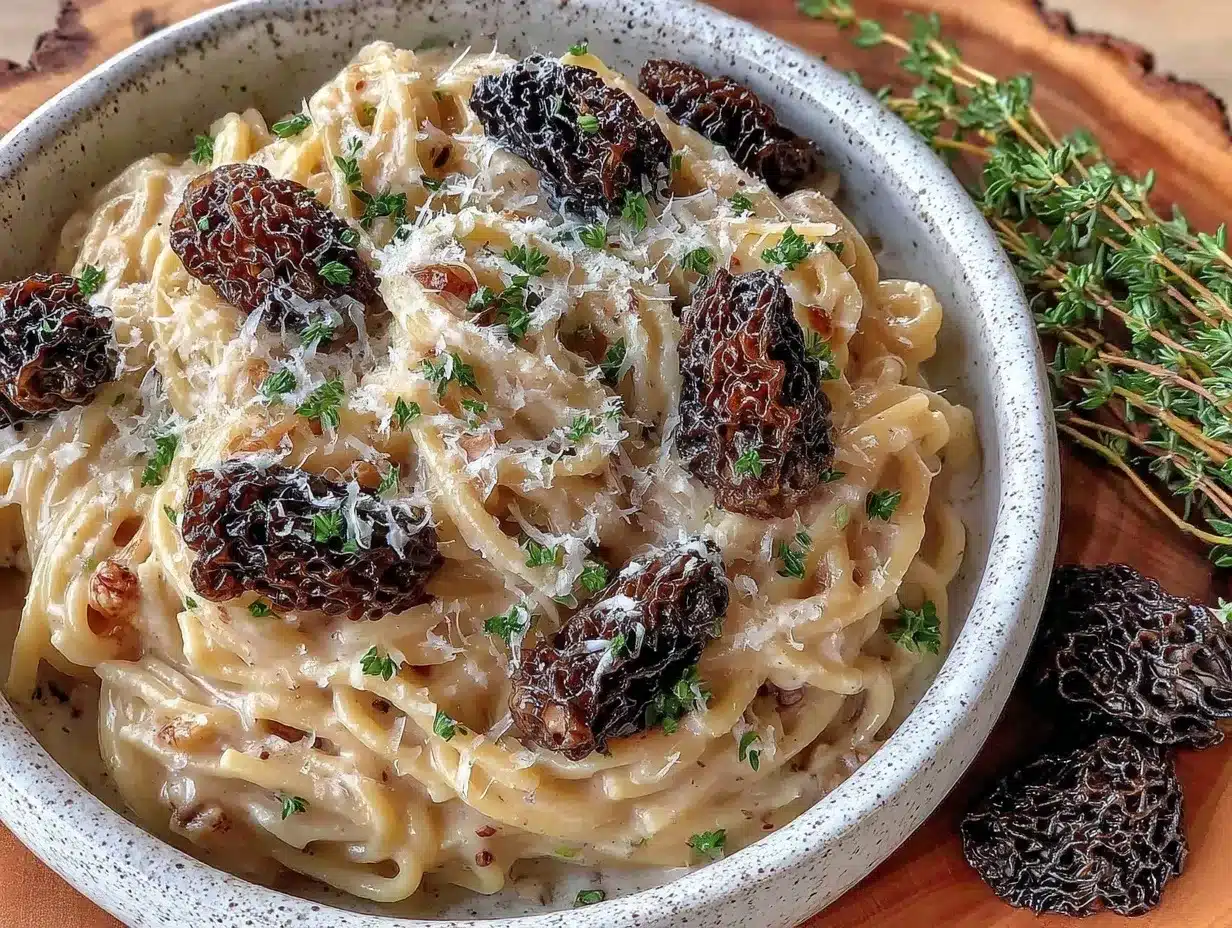 quick morel mushroom butter pasta preparation steps