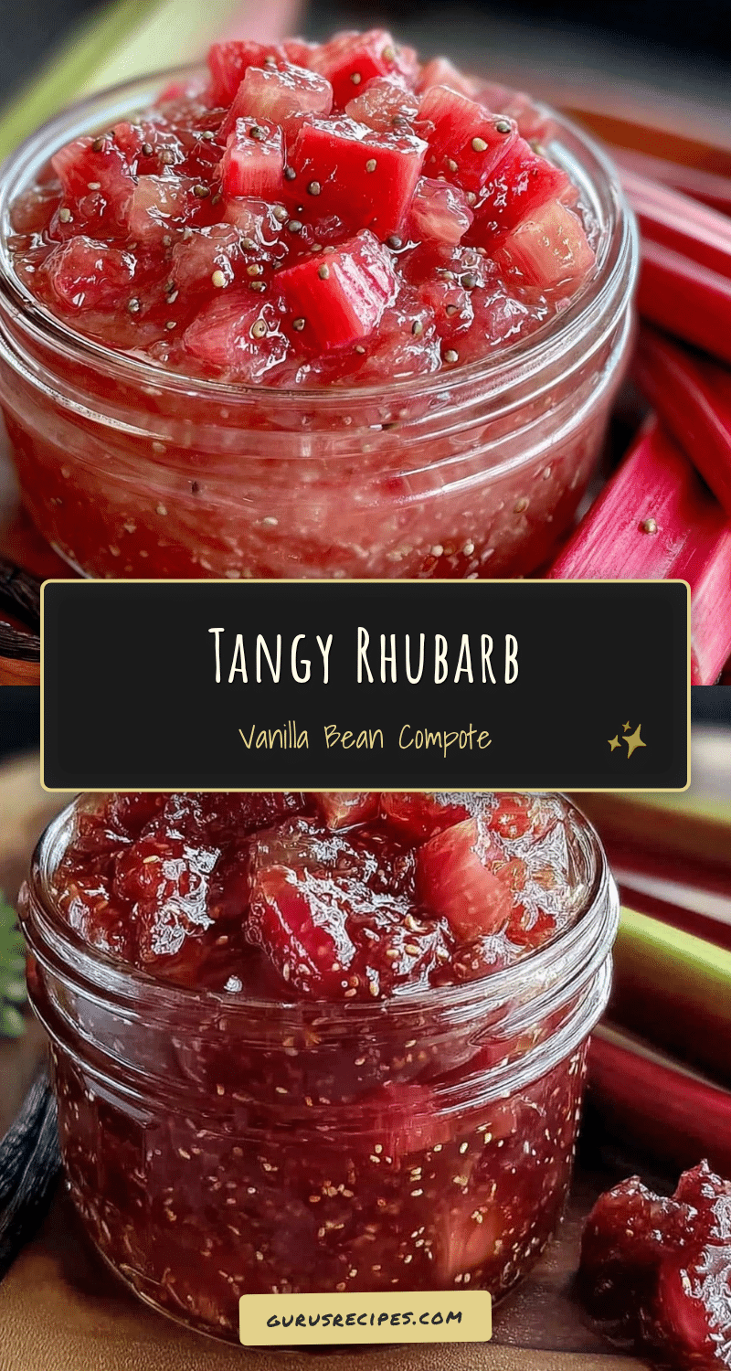 rhubarb vanilla bean compote recipe
