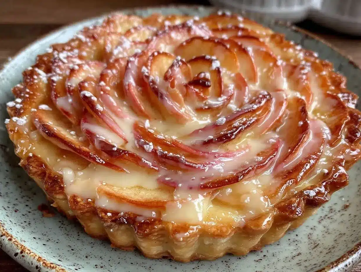 rose shaped apple tart preparation steps
