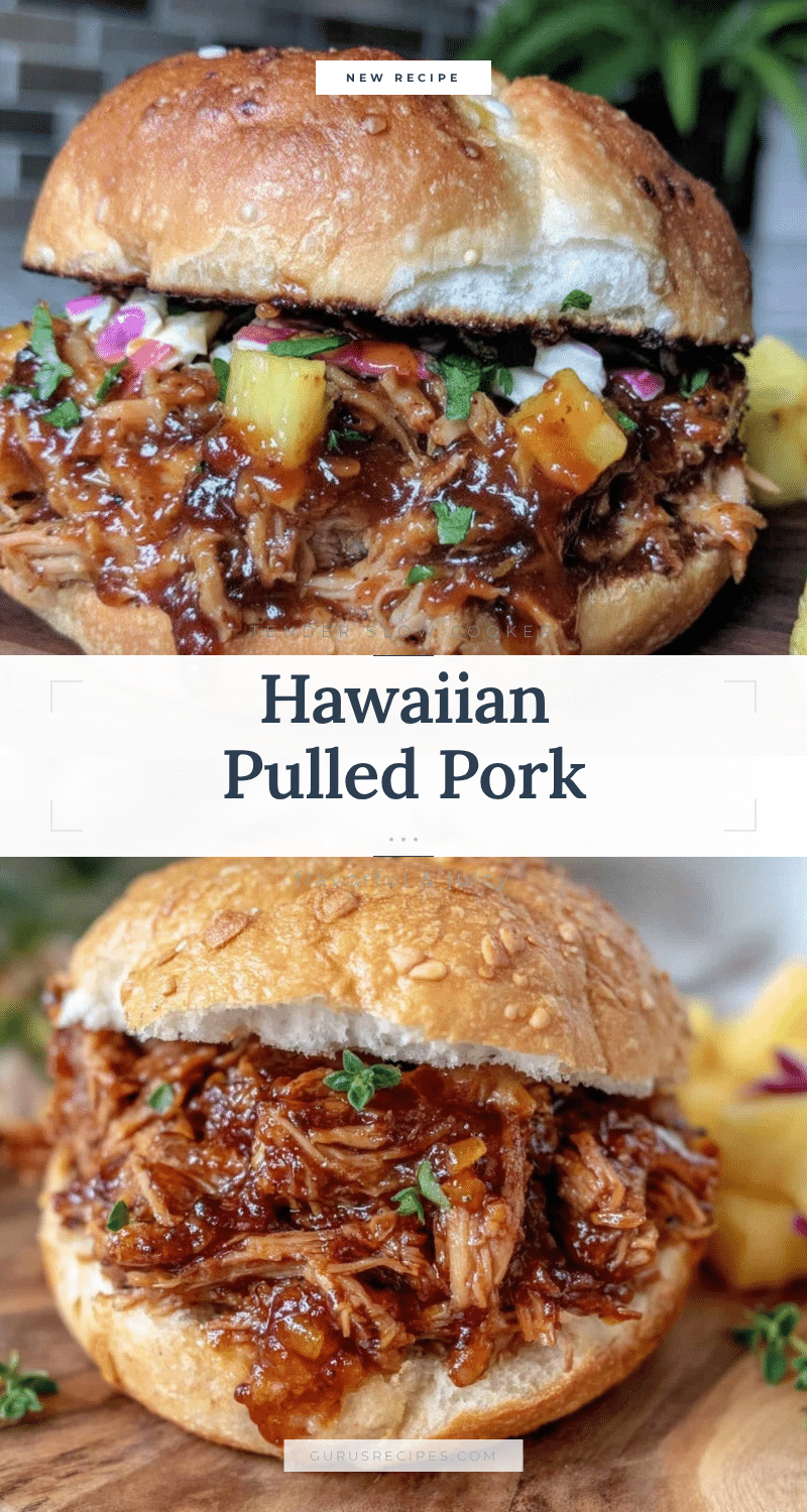 slow cooker Hawaiian pulled pork sandwiches recipe