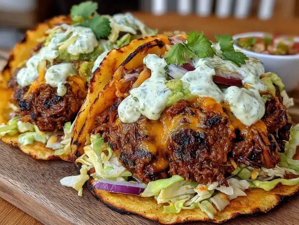 smash burger tacos - featured image