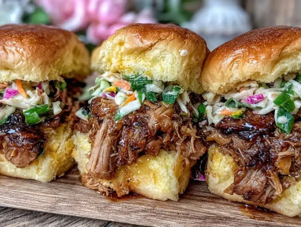 smoked pulled pork sliders - featured image