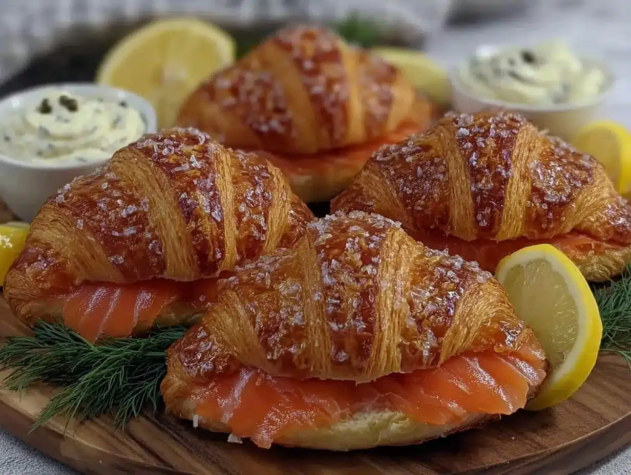 smoked salmon croissant board preparation steps