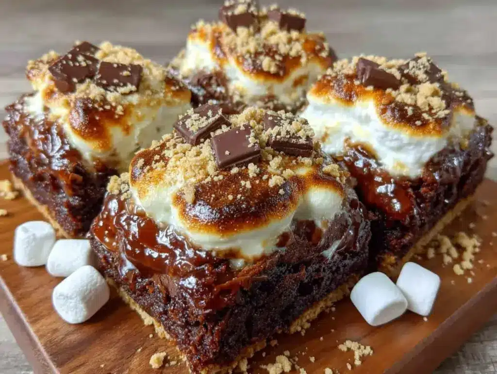 smores brownie bars - featured image