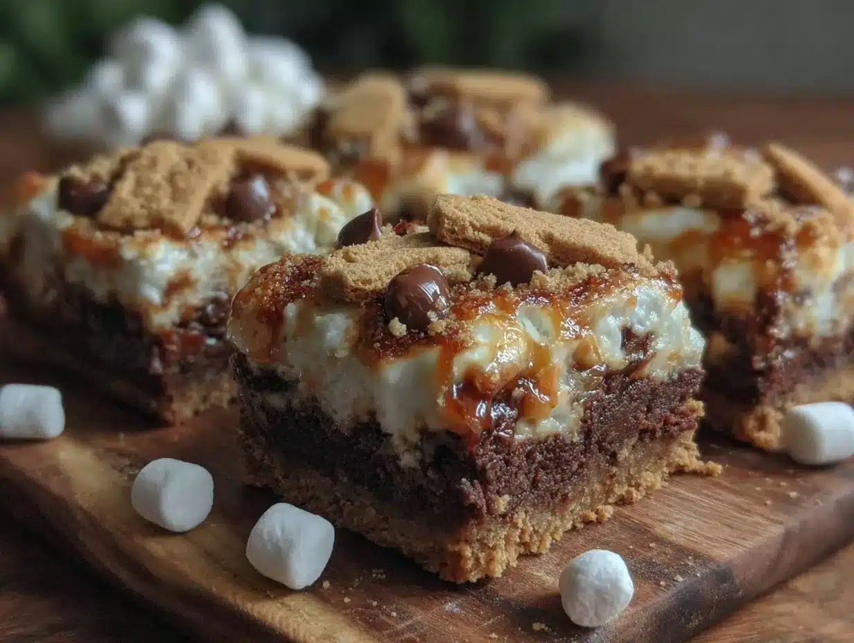 smores brownie bars preparation steps