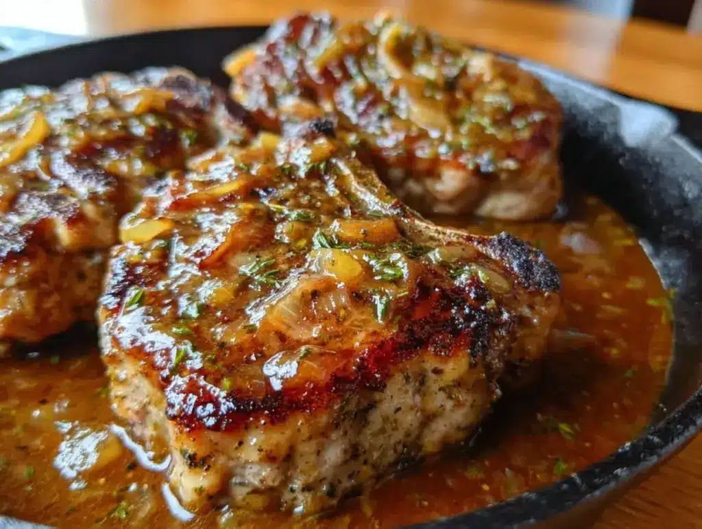 smothered pork chops - featured image