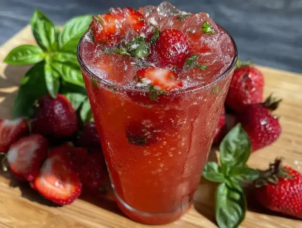 strawberry basil lemonade - featured image