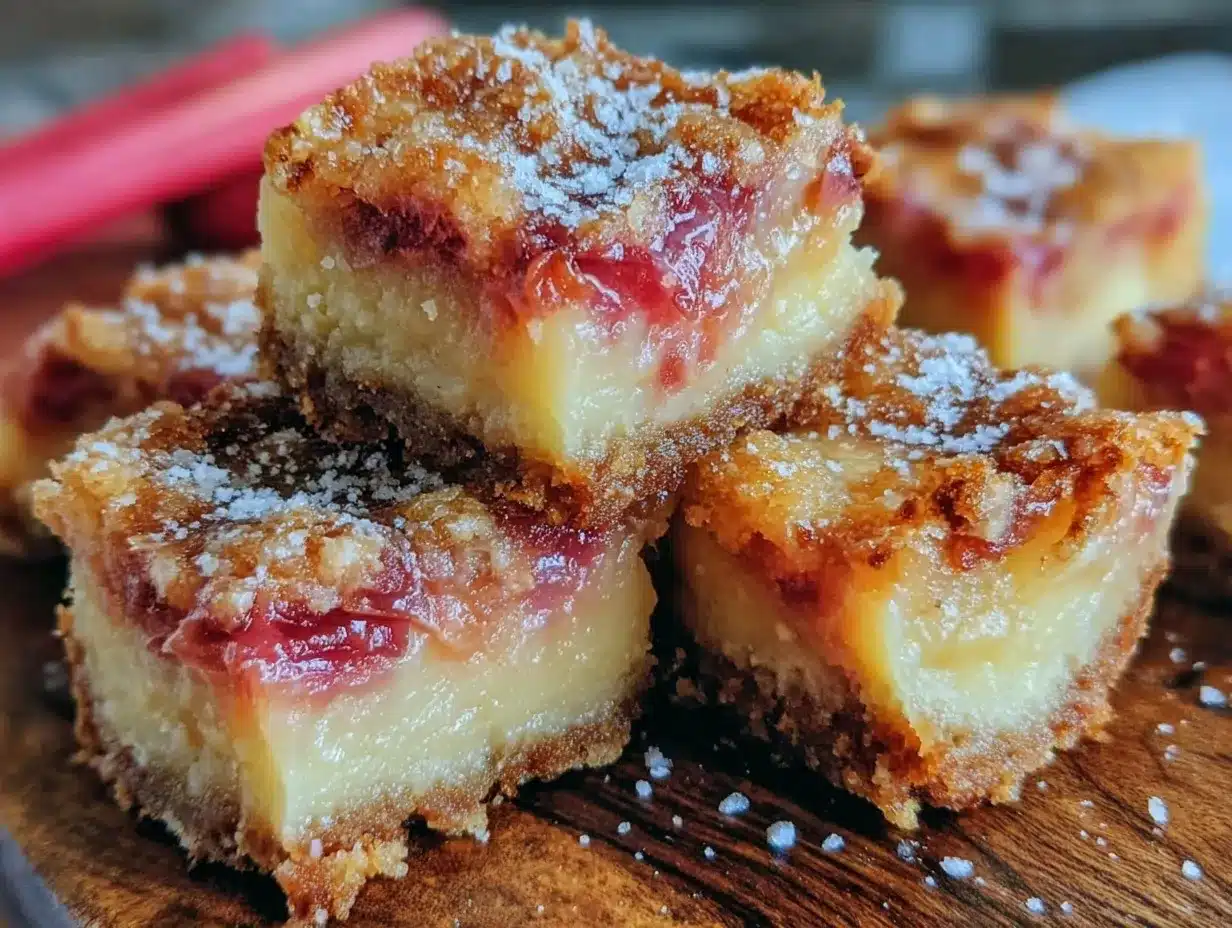 tangy rhubarb custard bars preparation steps