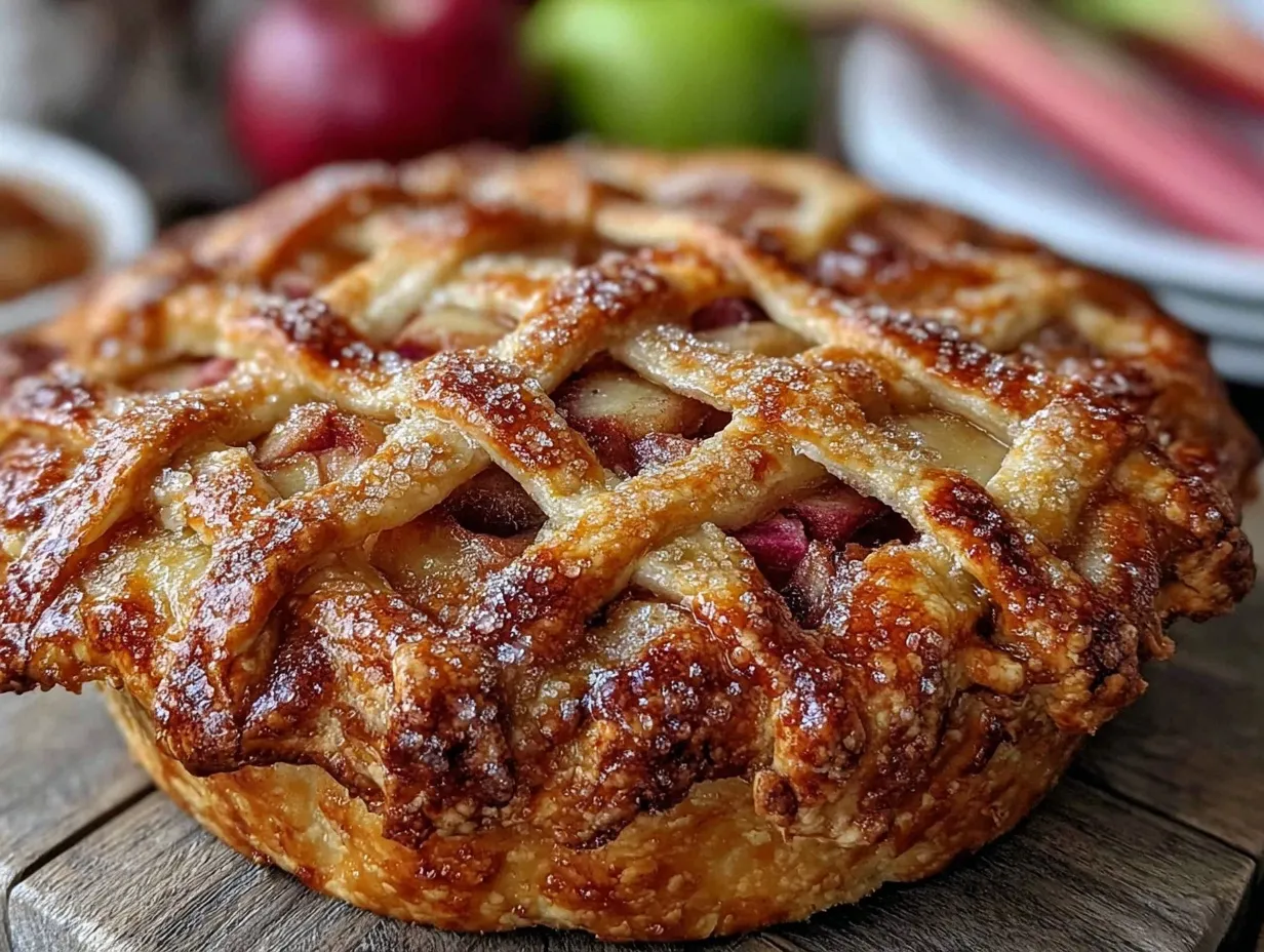 tangy rhubarb custard pie preparation steps