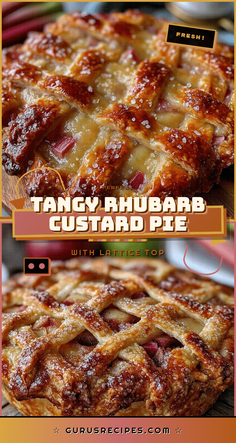 tangy rhubarb custard pie recipe