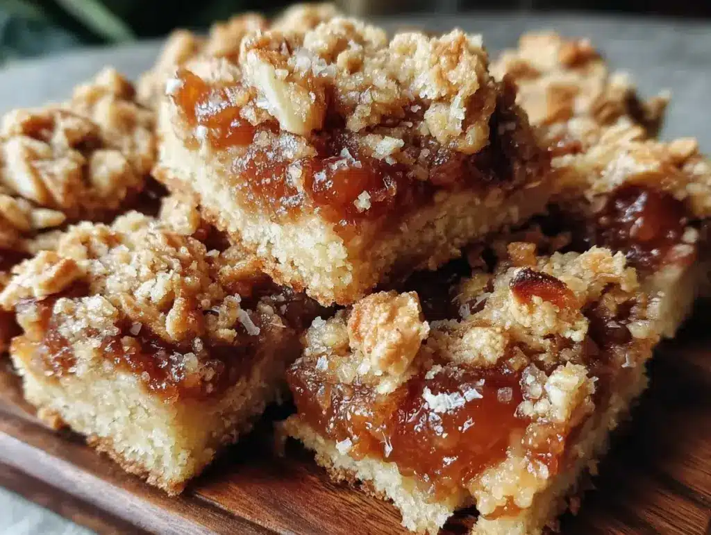 apricot almond crumble bars - featured image
