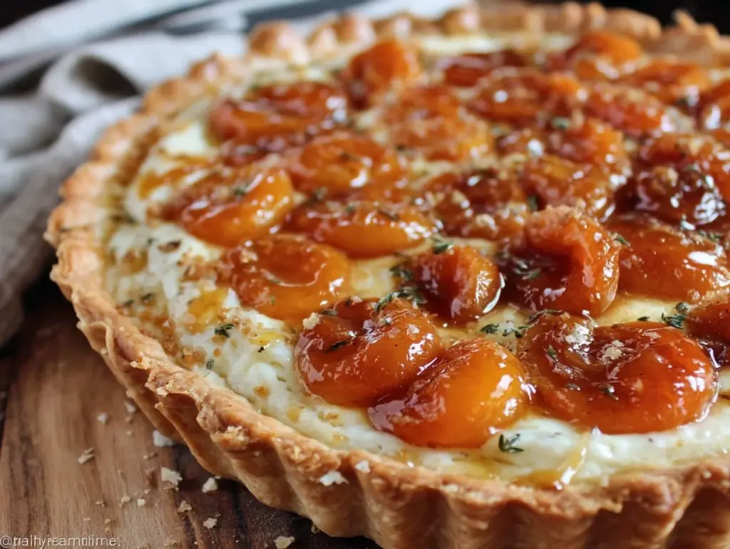apricot almond frangipane tart - featured image