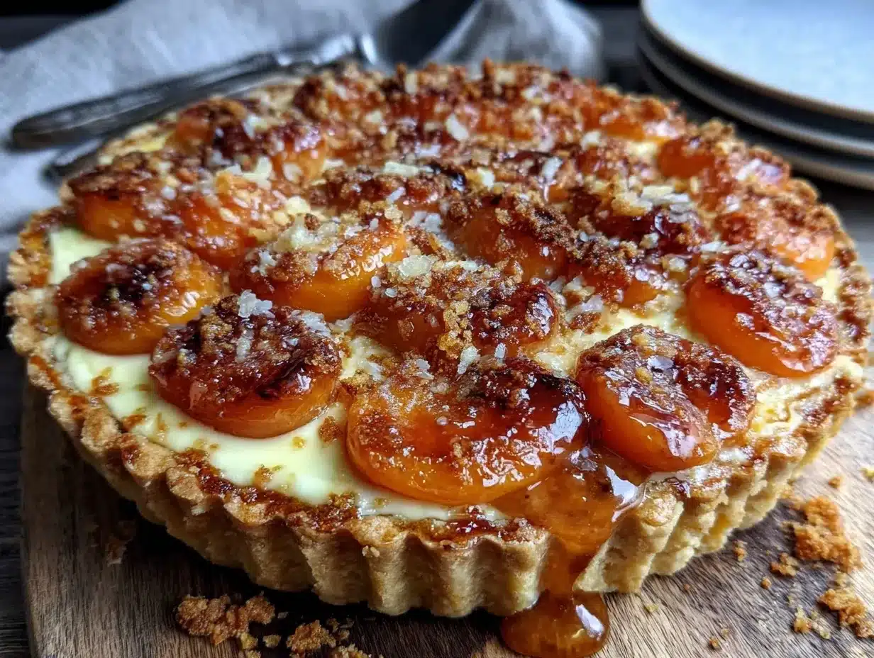 apricot almond frangipane tart preparation steps