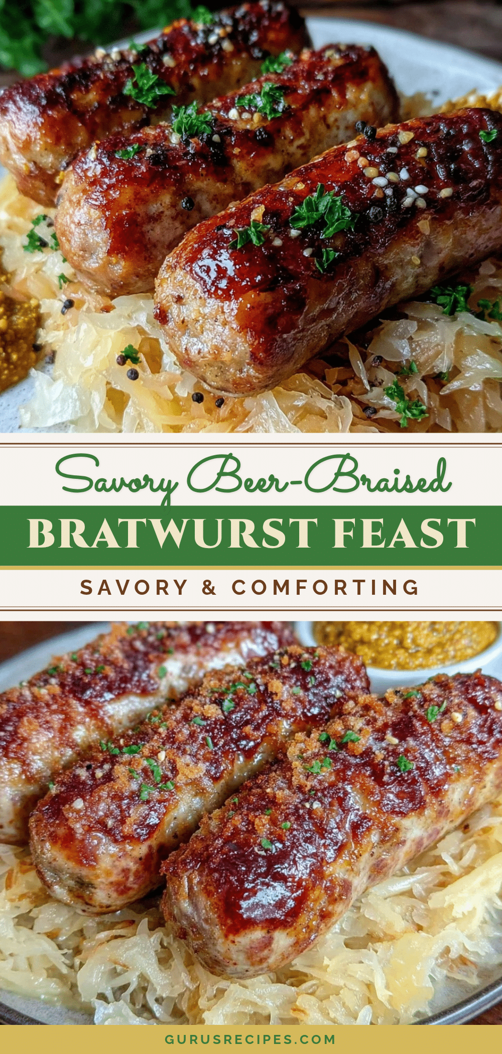 beer-braised bratwurst recipe