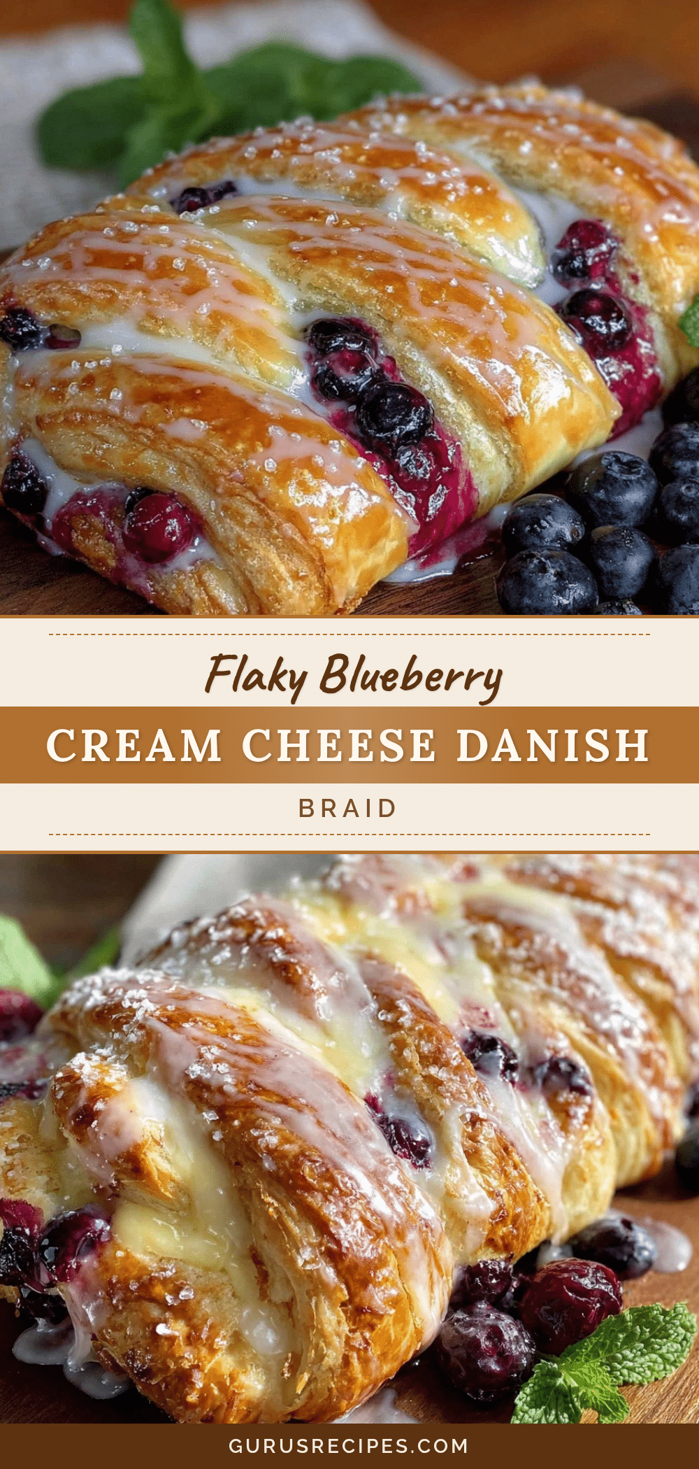 blueberry cream cheese danish braid recipe