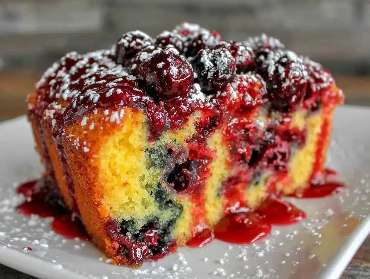 blueberry lemon poke cake preparation steps