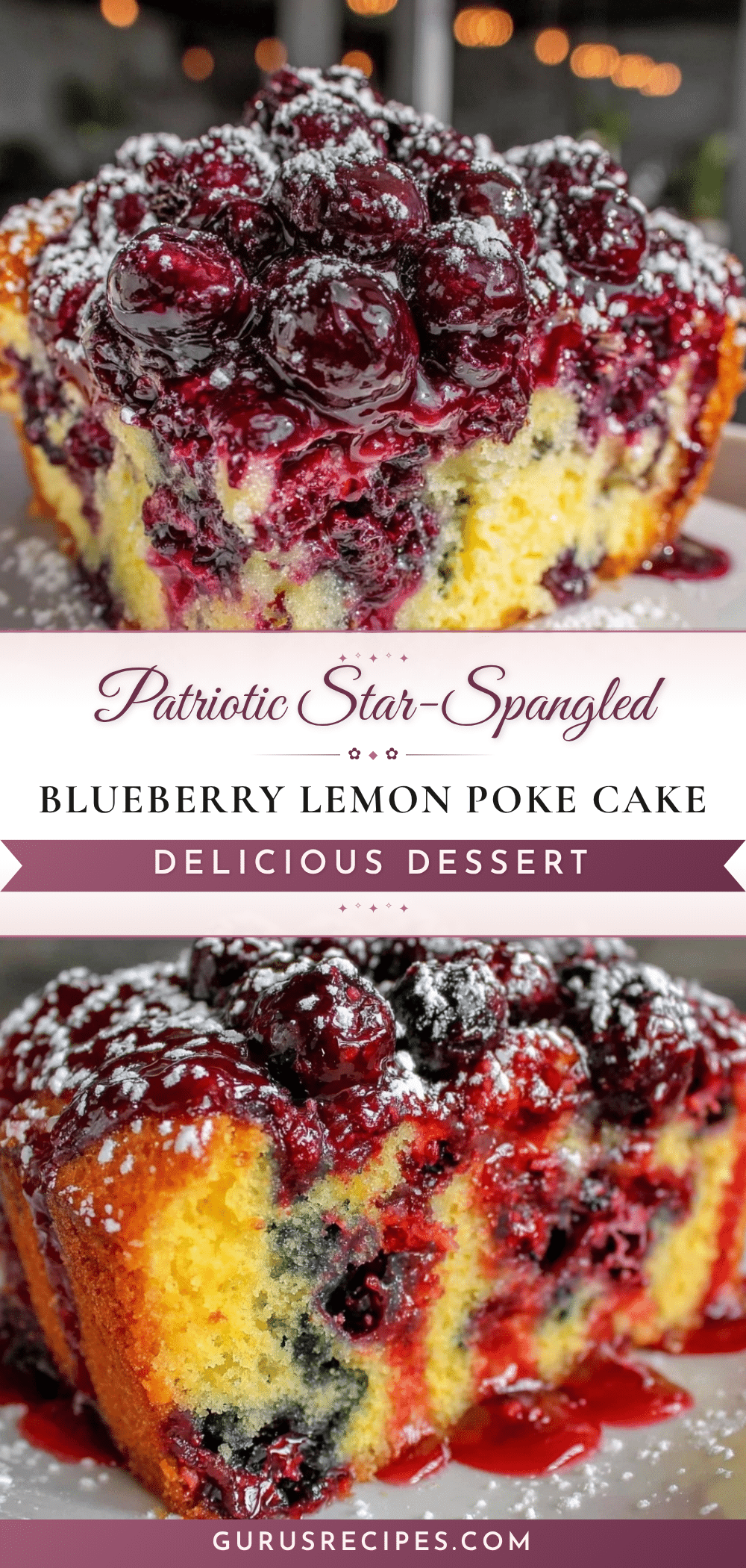 blueberry lemon poke cake recipe