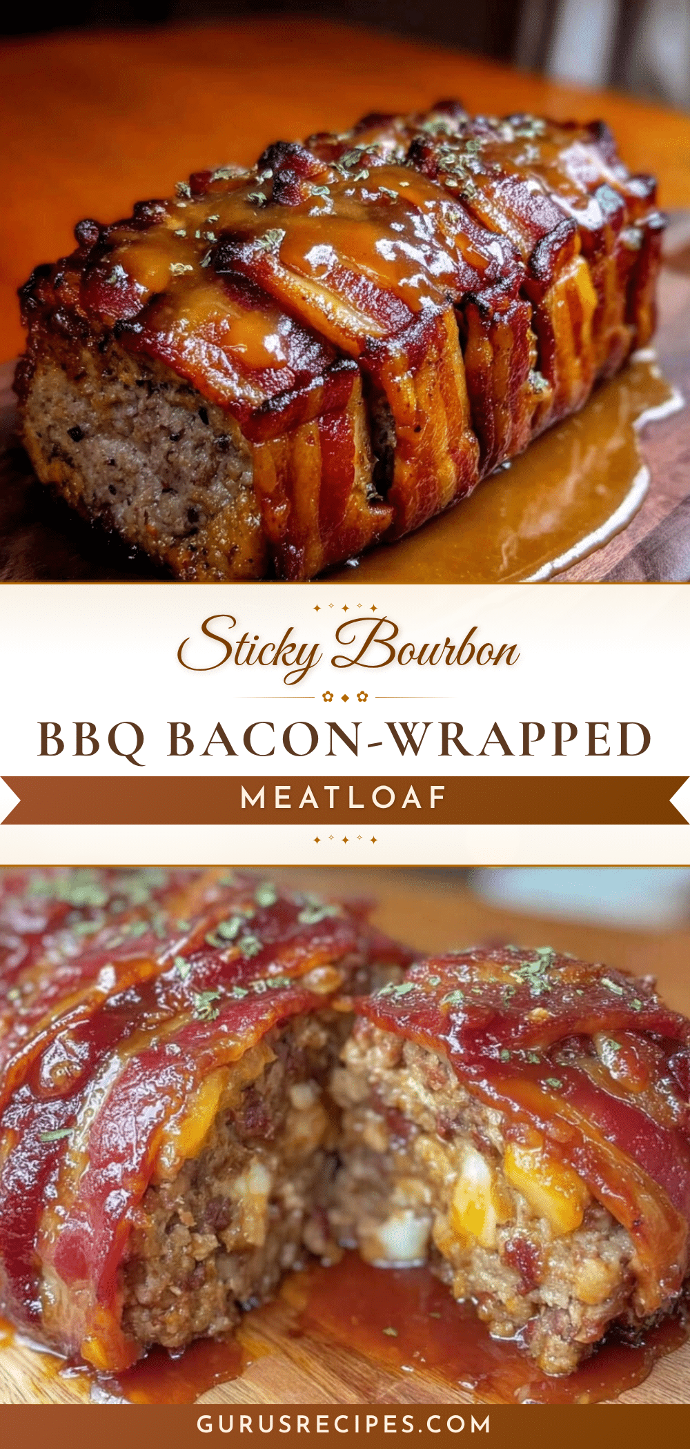 bourbon bbq bacon-wrapped meatloaf recipe