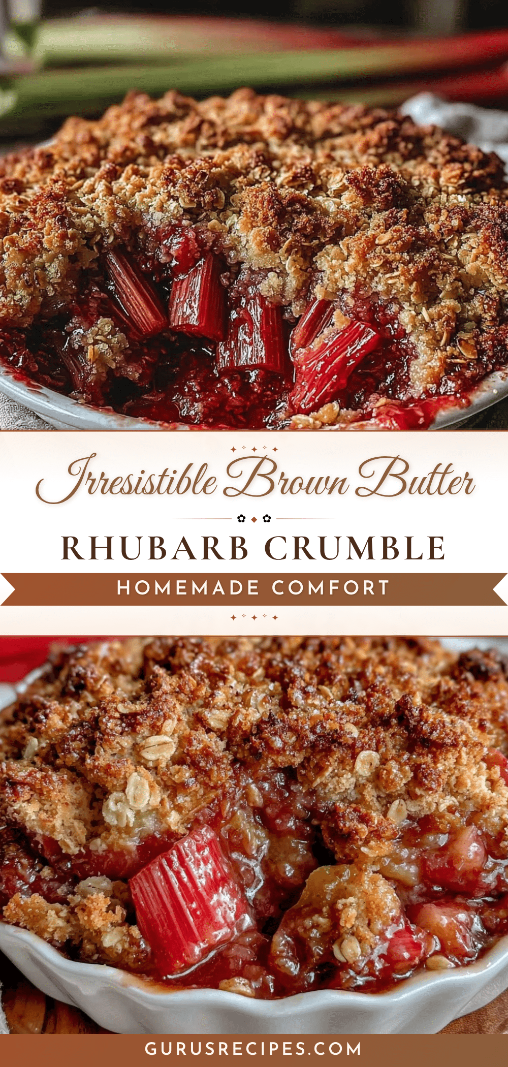 brown butter rhubarb crumble recipe