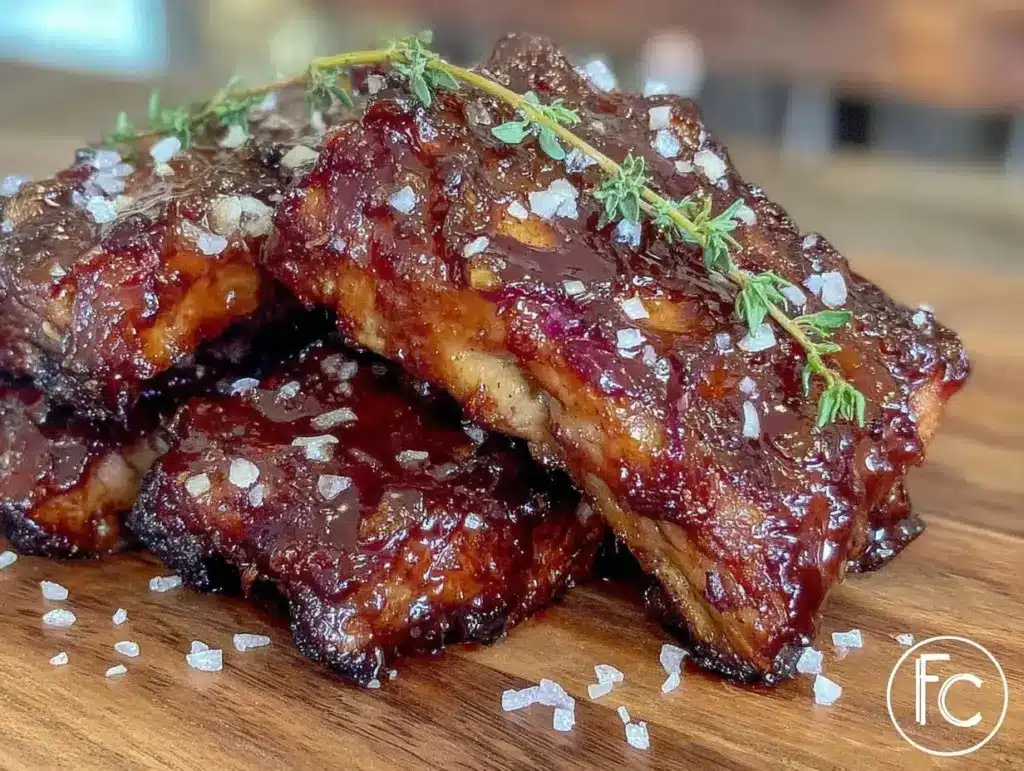 brown sugar garlic smoked baby back ribs - featured image