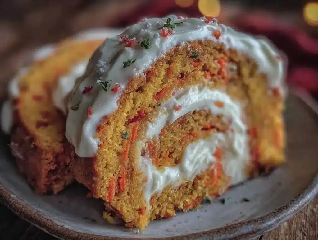 carrot cake Swiss roll - featured image