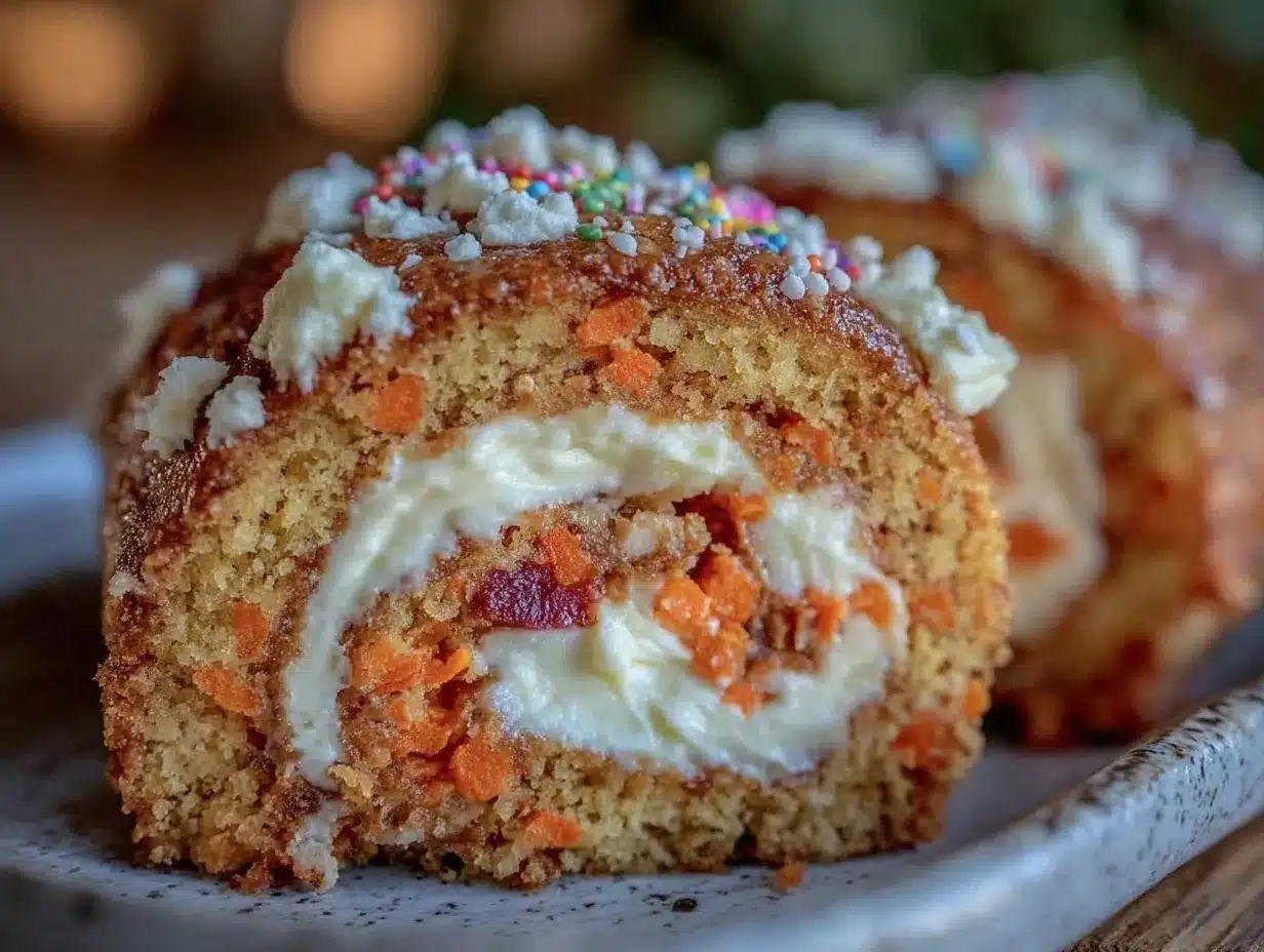 carrot cake Swiss roll preparation steps