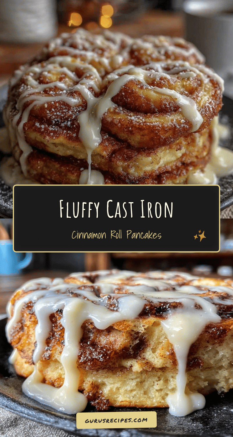 cast iron cinnamon roll pancakes recipe