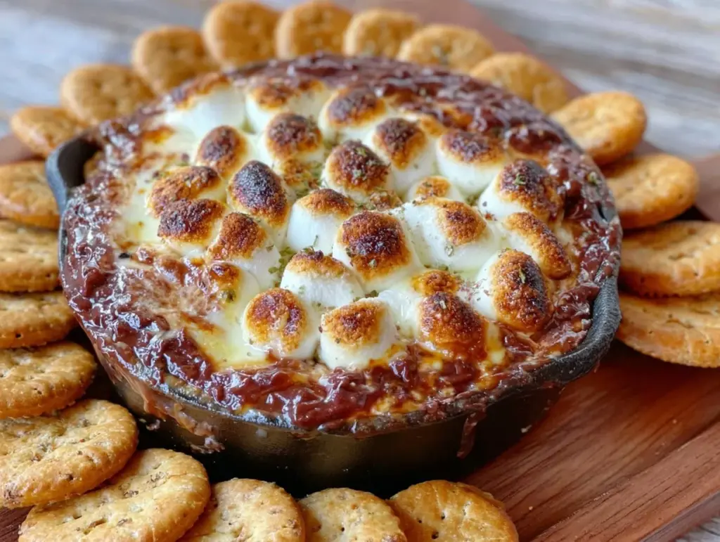 cast iron skillet s’mores dip - featured image
