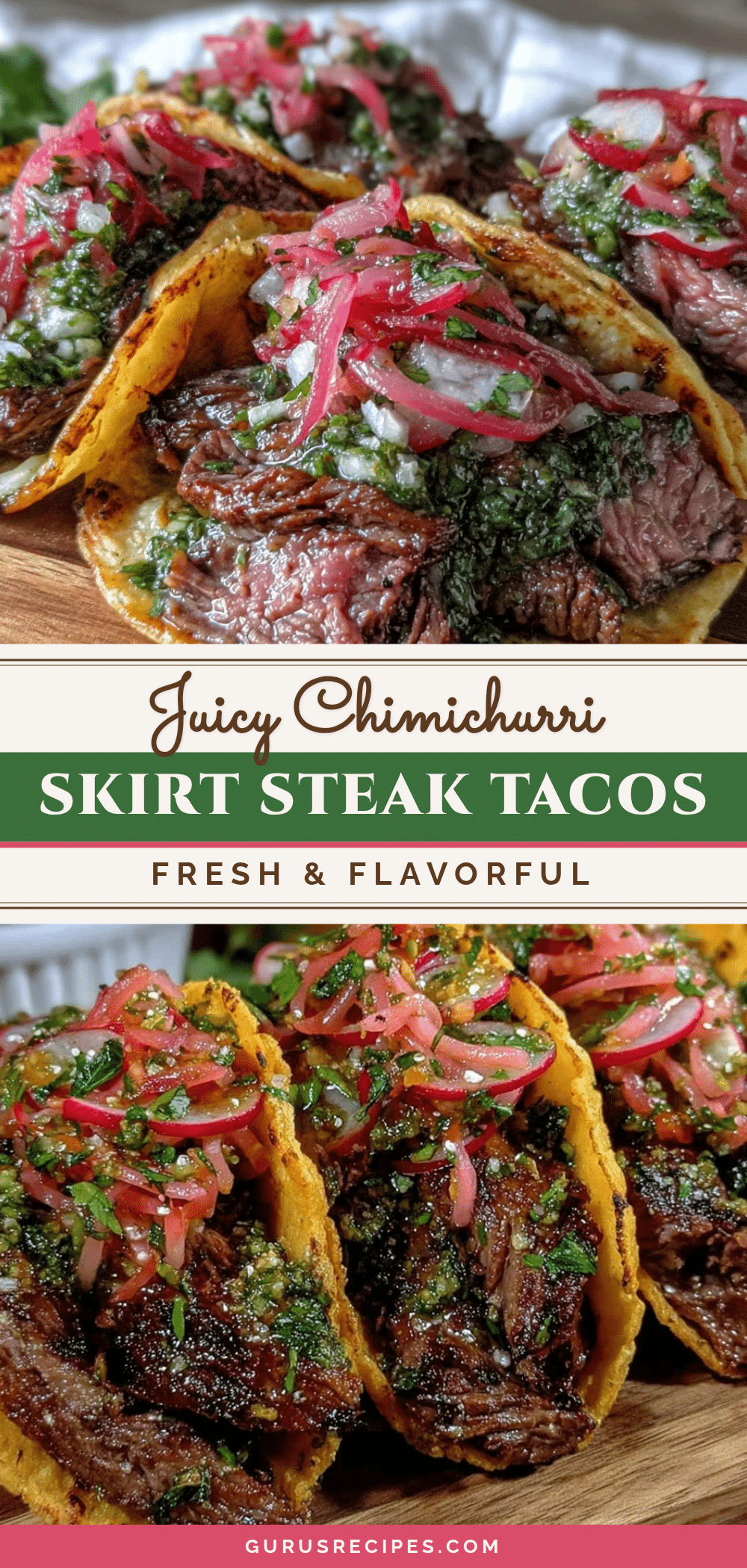 chimichurri skirt steak tacos recipe