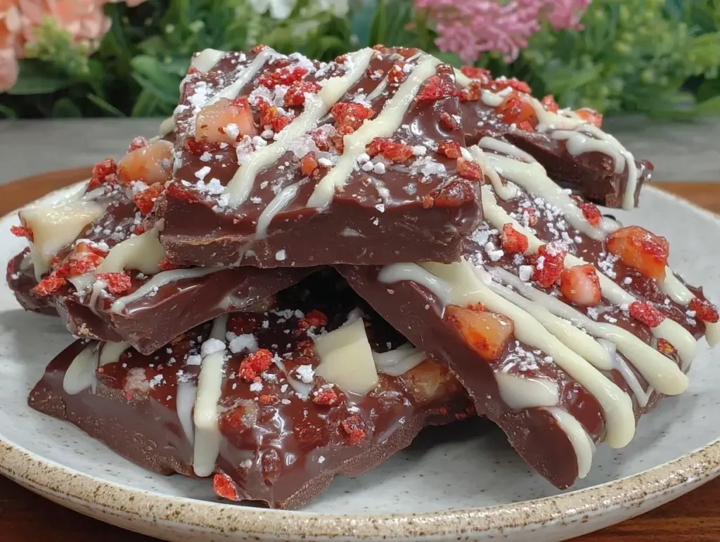 chocolate covered strawberry bark - featured image