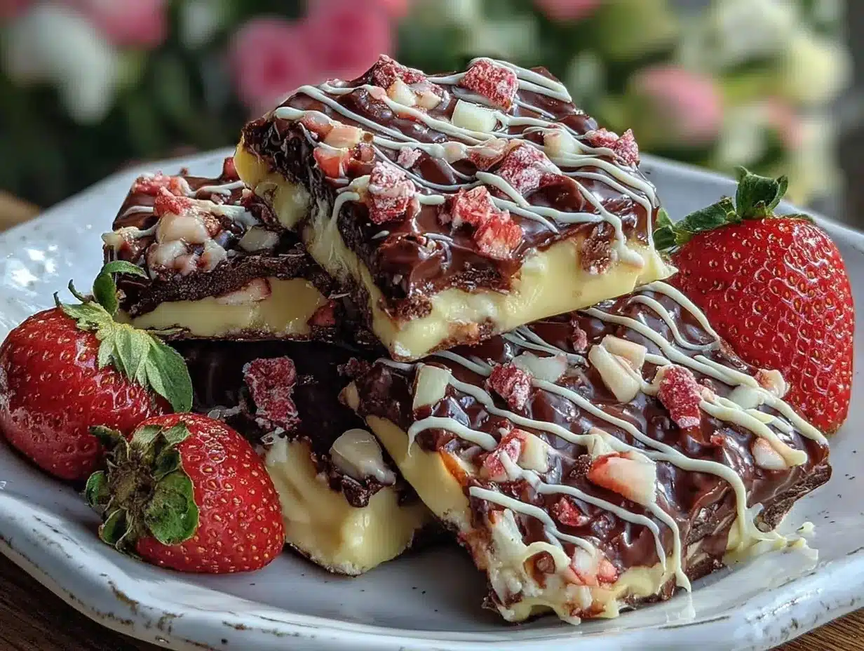 chocolate covered strawberry bark preparation steps