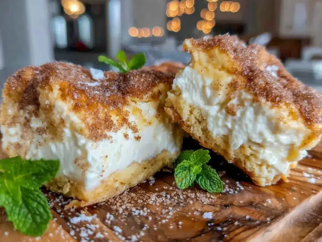 cinnamon sugar sopapilla cheesecake bars - featured image