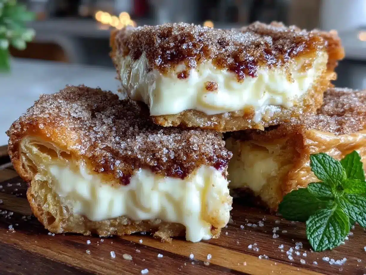 cinnamon sugar sopapilla cheesecake bars preparation steps