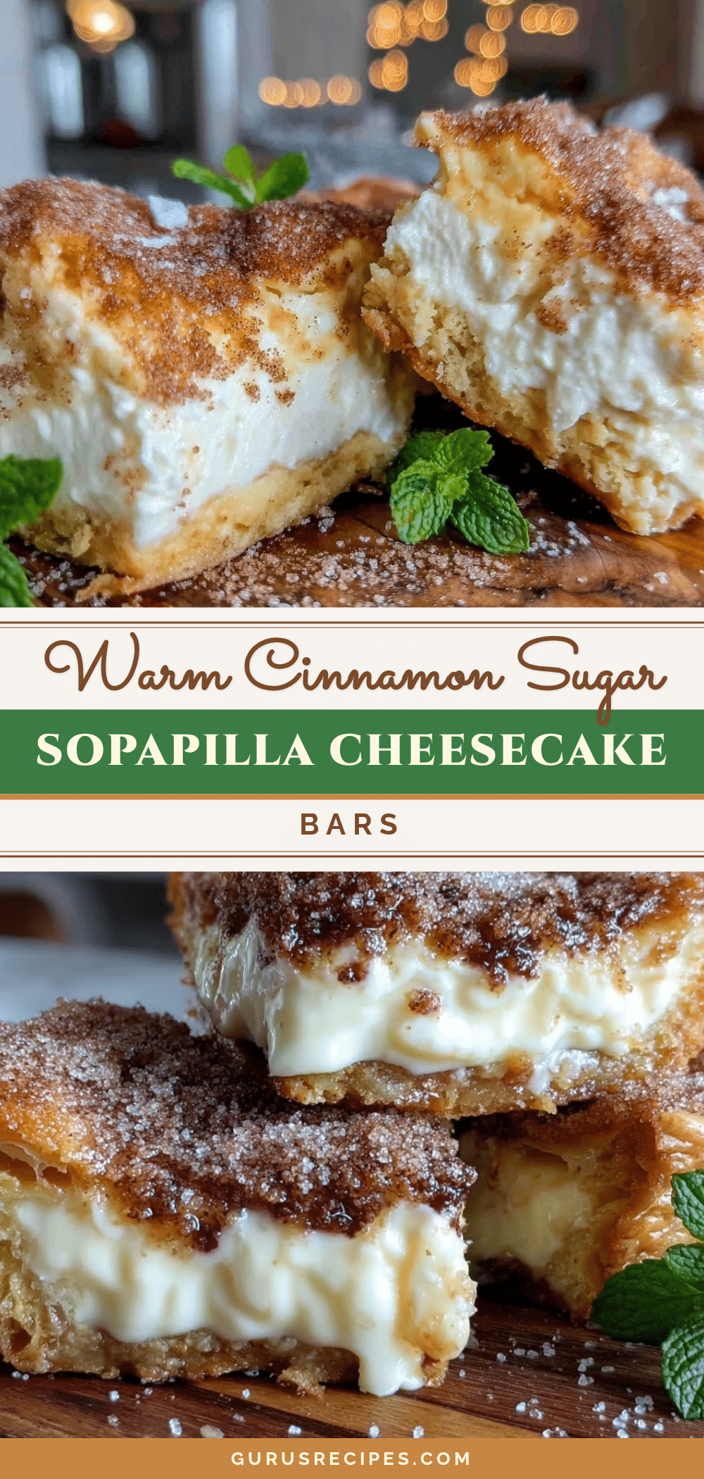 cinnamon sugar sopapilla cheesecake bars recipe