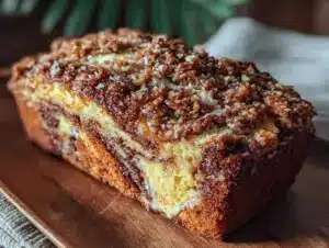 cream cheese swirl banana bread - featured image