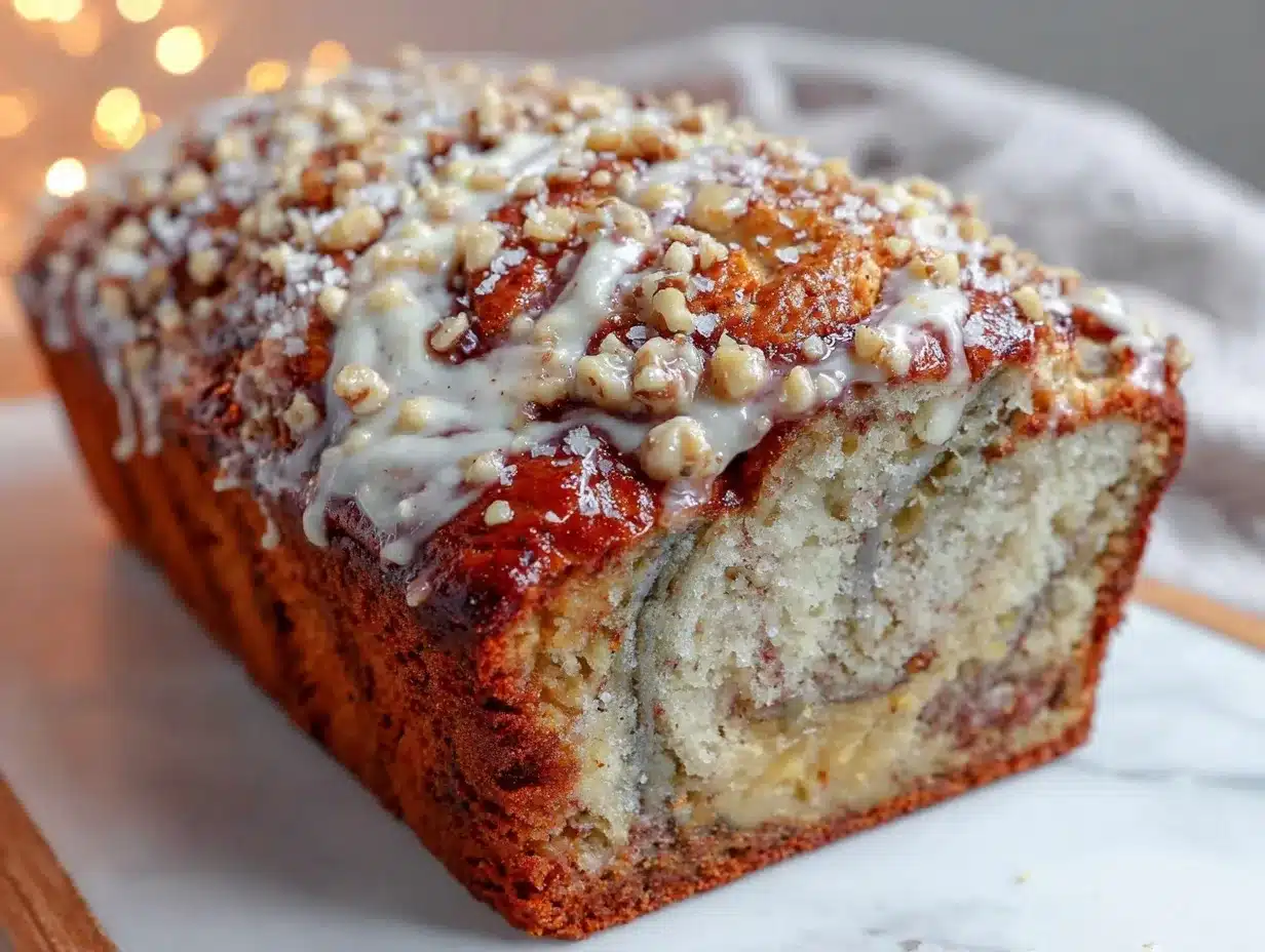 cream cheese swirl banana bread preparation steps