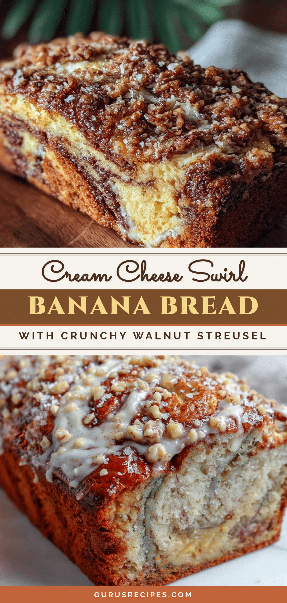 cream cheese swirl banana bread recipe