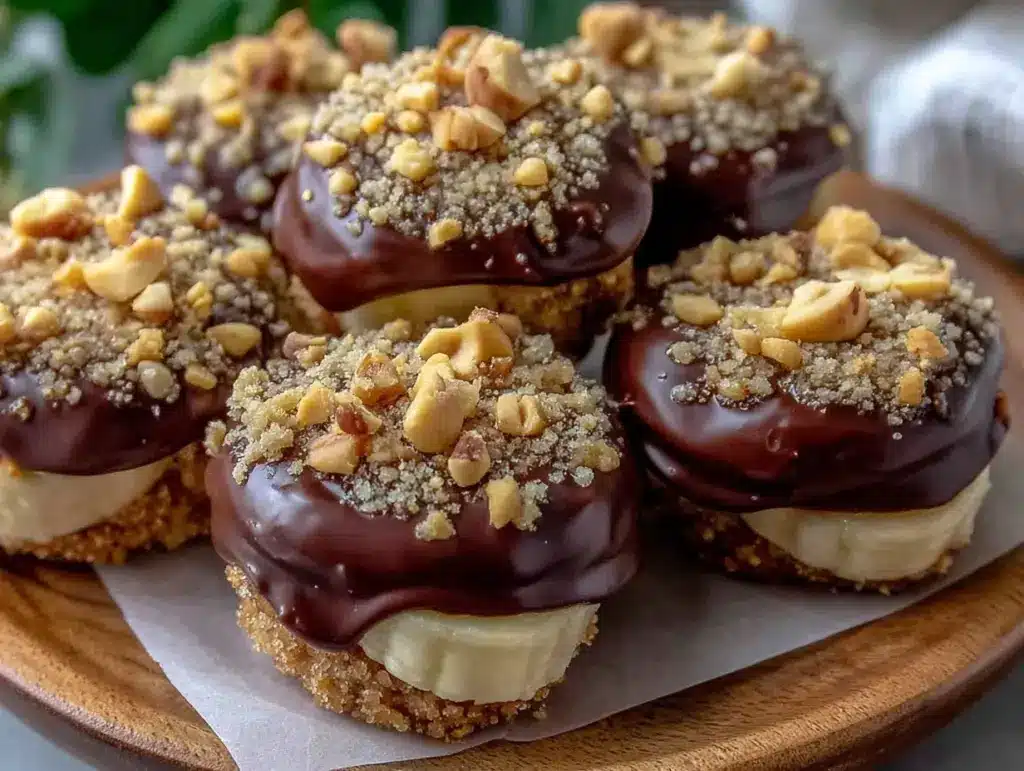 creamy chocolate-dipped frozen banana bites - featured image