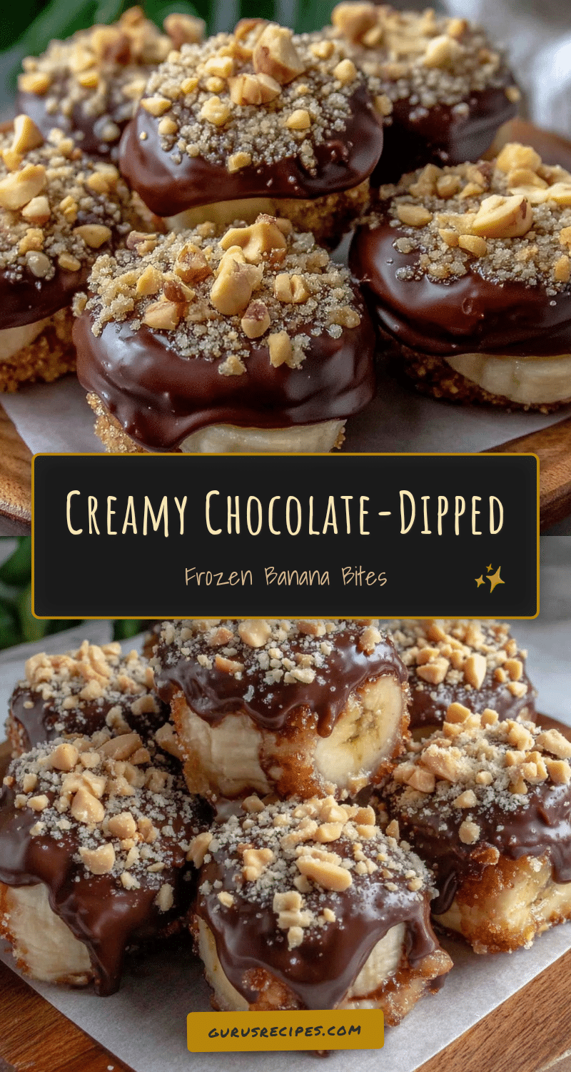 creamy chocolate-dipped frozen banana bites recipe