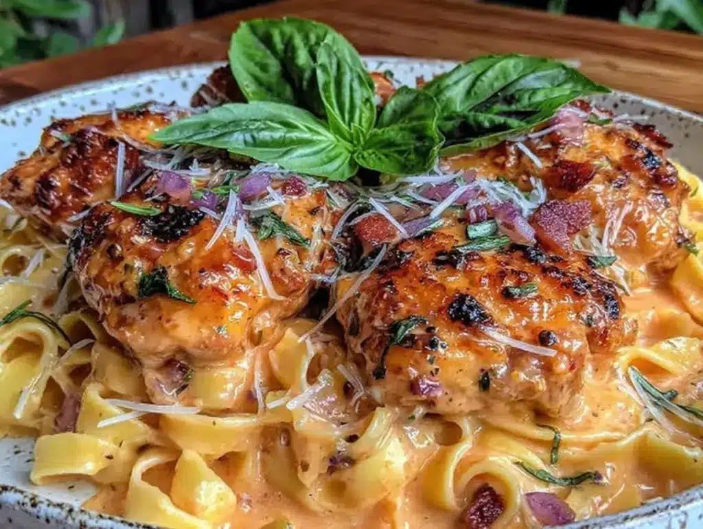 creamy marry me chicken pasta - featured image