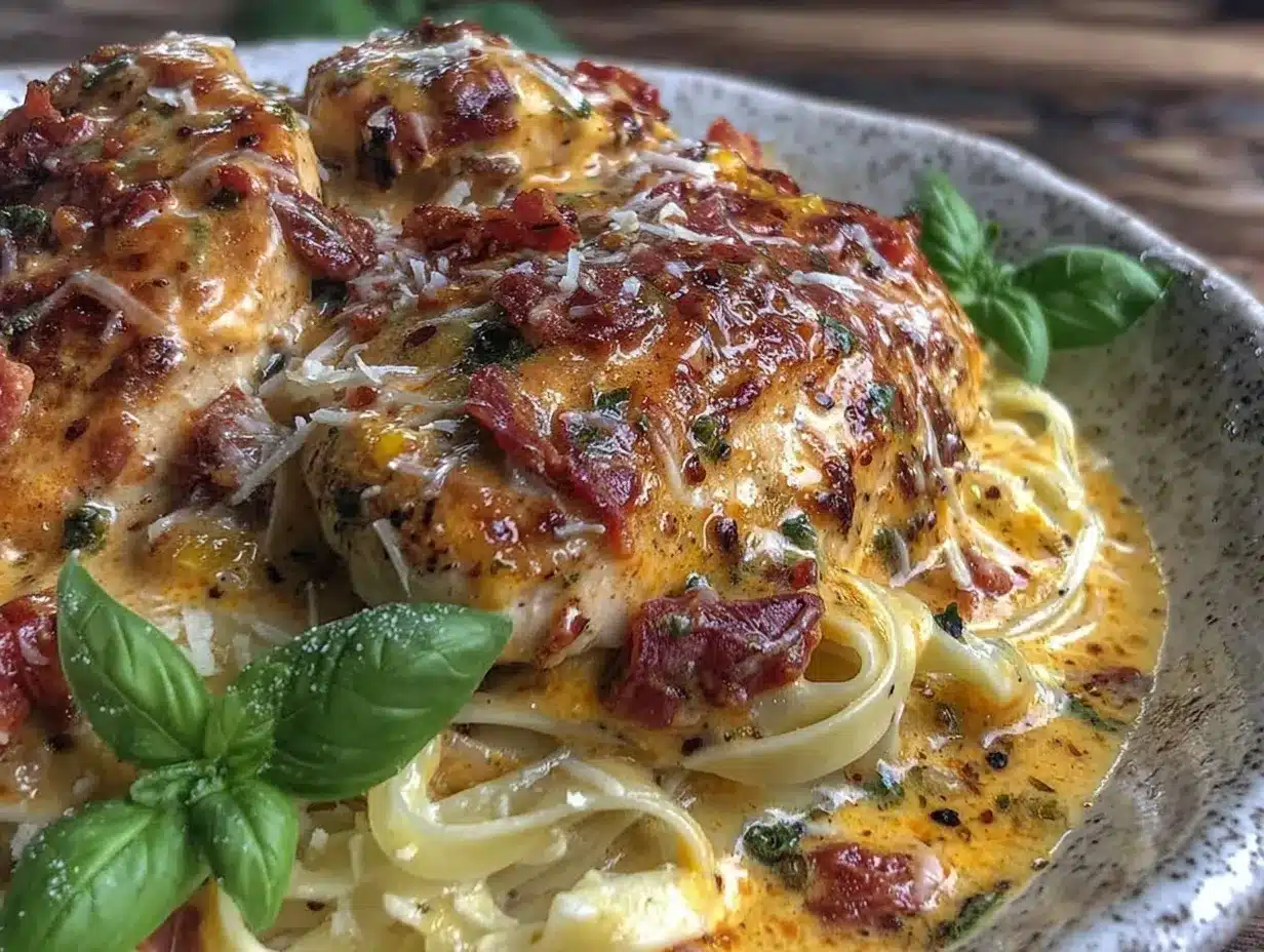 creamy marry me chicken pasta preparation steps