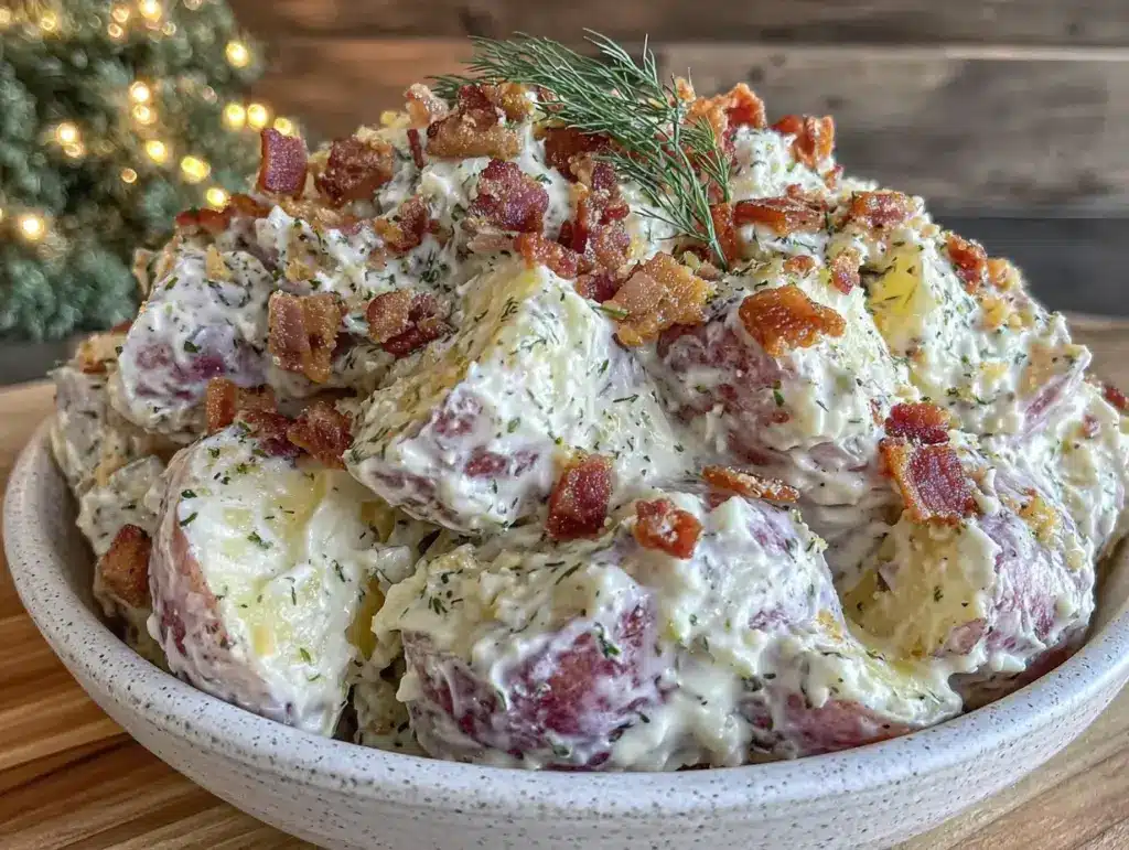 creamy red potato salad - featured image