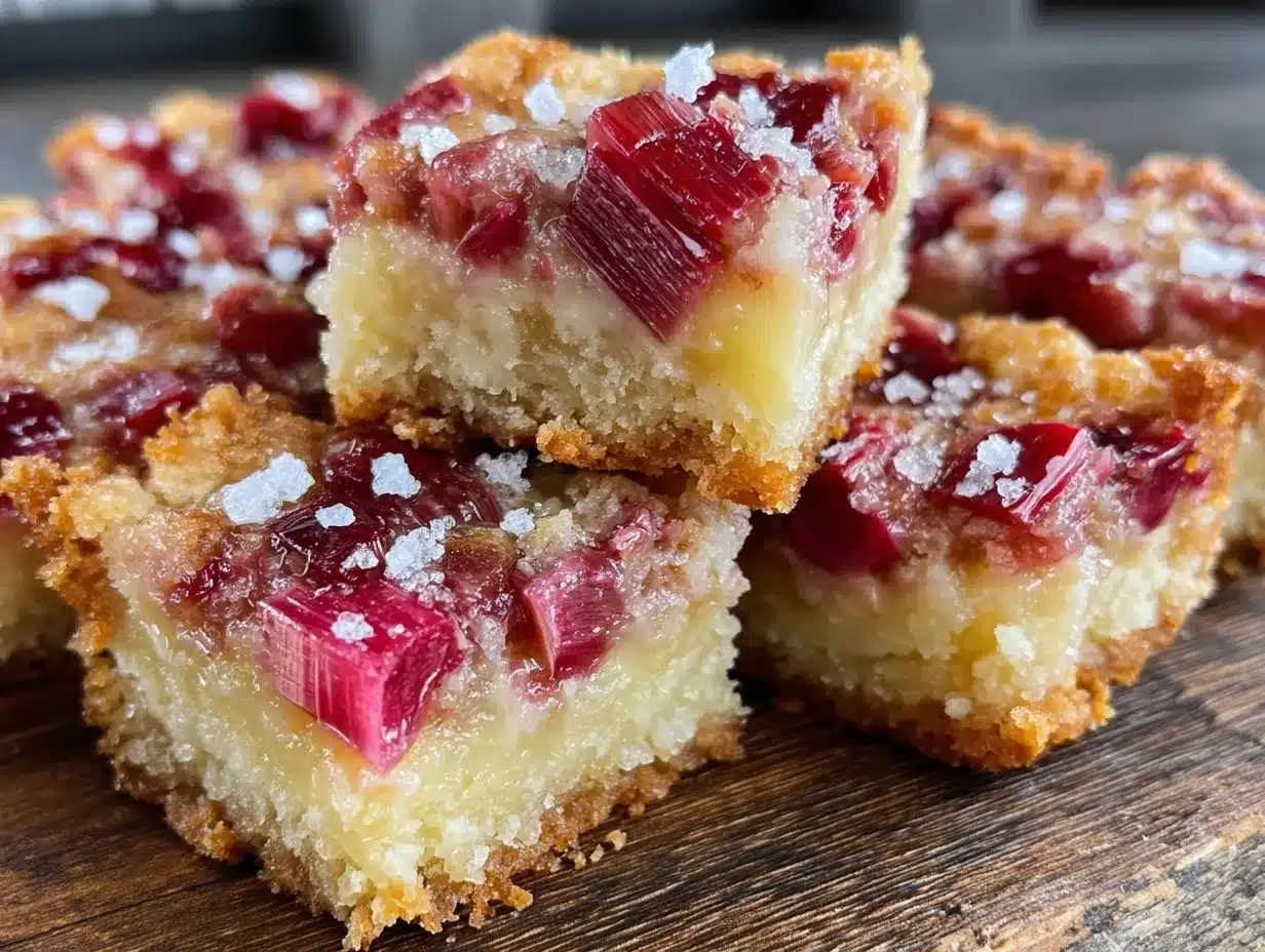 creamy rhubarb custard bars preparation steps