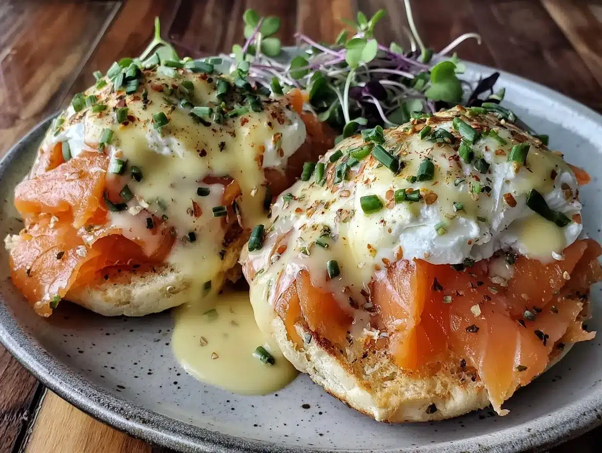creamy smoked salmon eggs benedict preparation steps