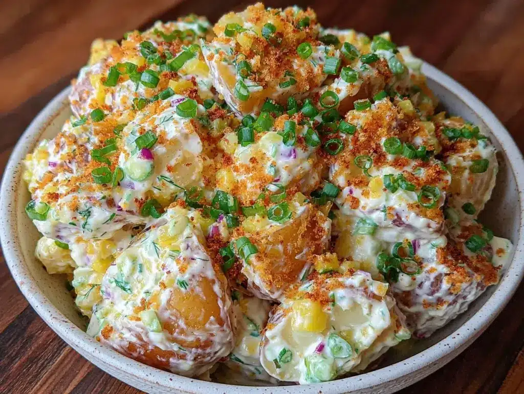 creamy southern potato salad - featured image