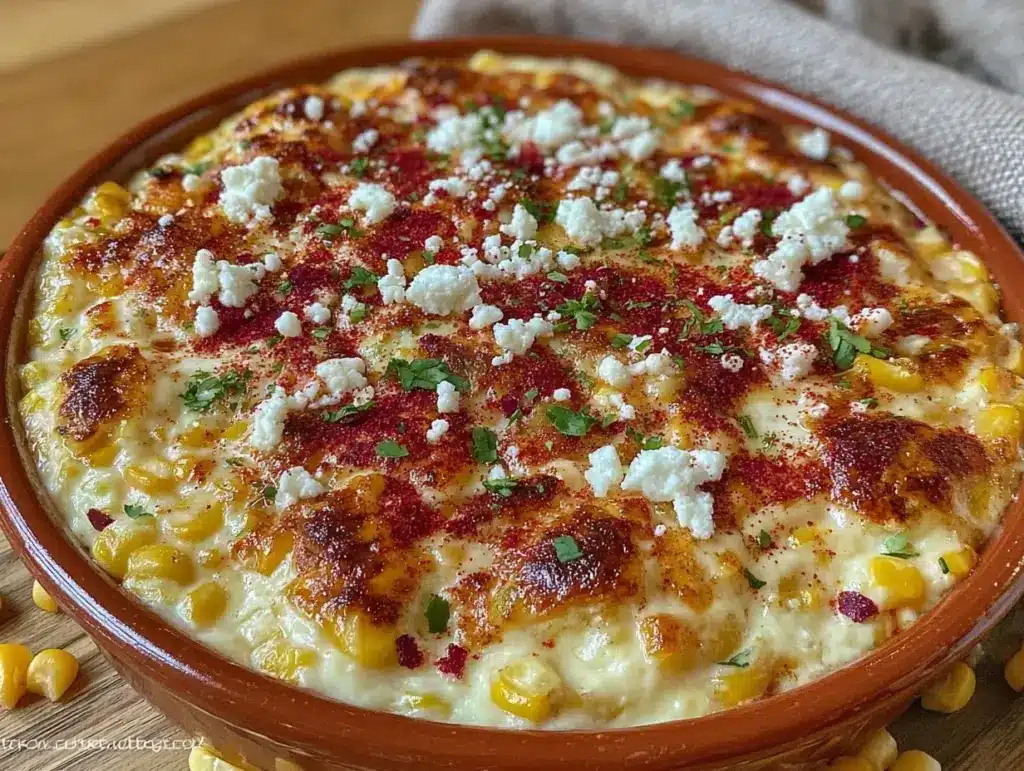 creamy street corn elote dip - featured image