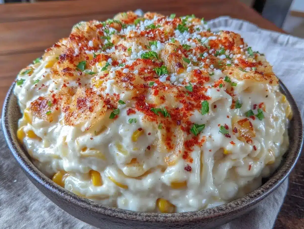 creamy street corn elote dip preparation steps